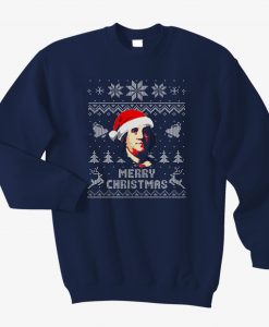 Benjamin Franklin Merry Christmas Sweatshirt