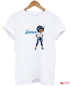Betty Boop Detroit Lions Throwback T-shirt