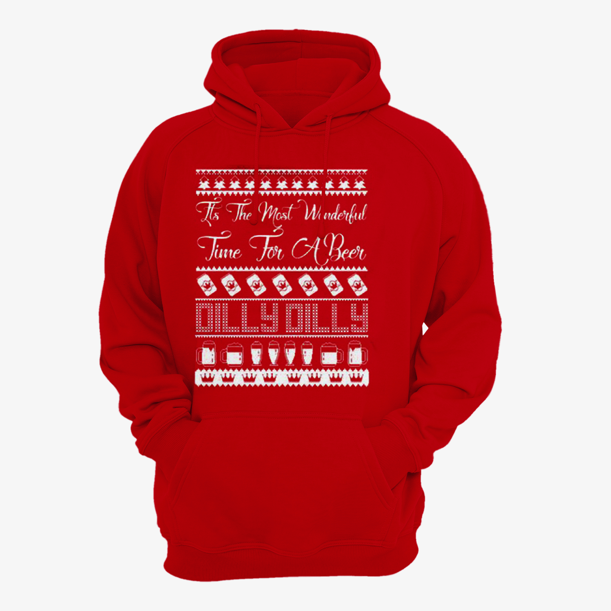 Dilly Dilly Its the Most Wonderful Time For A Beer Ugly Christmas Hoodie