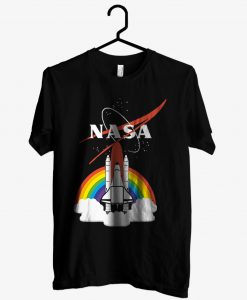 Nasa Rocket Scientist Rainbow T shirt
