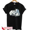 Aangepaste Wit Paarden Volwassen'S T Shirt