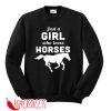 Funny Horse Girl Design Sweatshirt