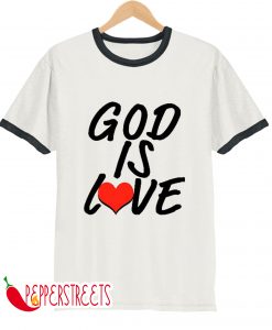 God Is Love Logo Men White T-Shirt