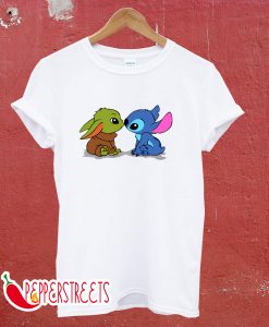 Kawaaii Baby Yoda Baby Stitch T-Shirt