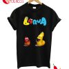 Larva Cartoon Black T-Shirt