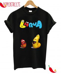 Larva Cartoon Black T-Shirt