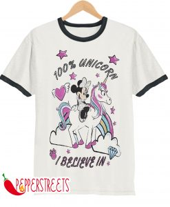 Minnie Mouse Unicorn White Girls Disney T-Shirt