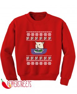 Woman Yelling Cat Meme Merry Cristsmash Sweatshirt