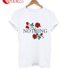 Women Summer Nothing Rose Print Short Sleeve T-Shirt