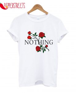 Women Summer Nothing Rose Print Short Sleeve T-Shirt