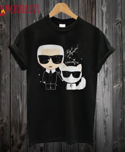 Karl Lagerfeld And Cat T shirt