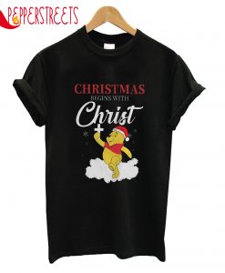 Winnie The Pooh With Christmast T-Shirt