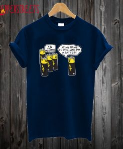 AA Battery Funny T shirt