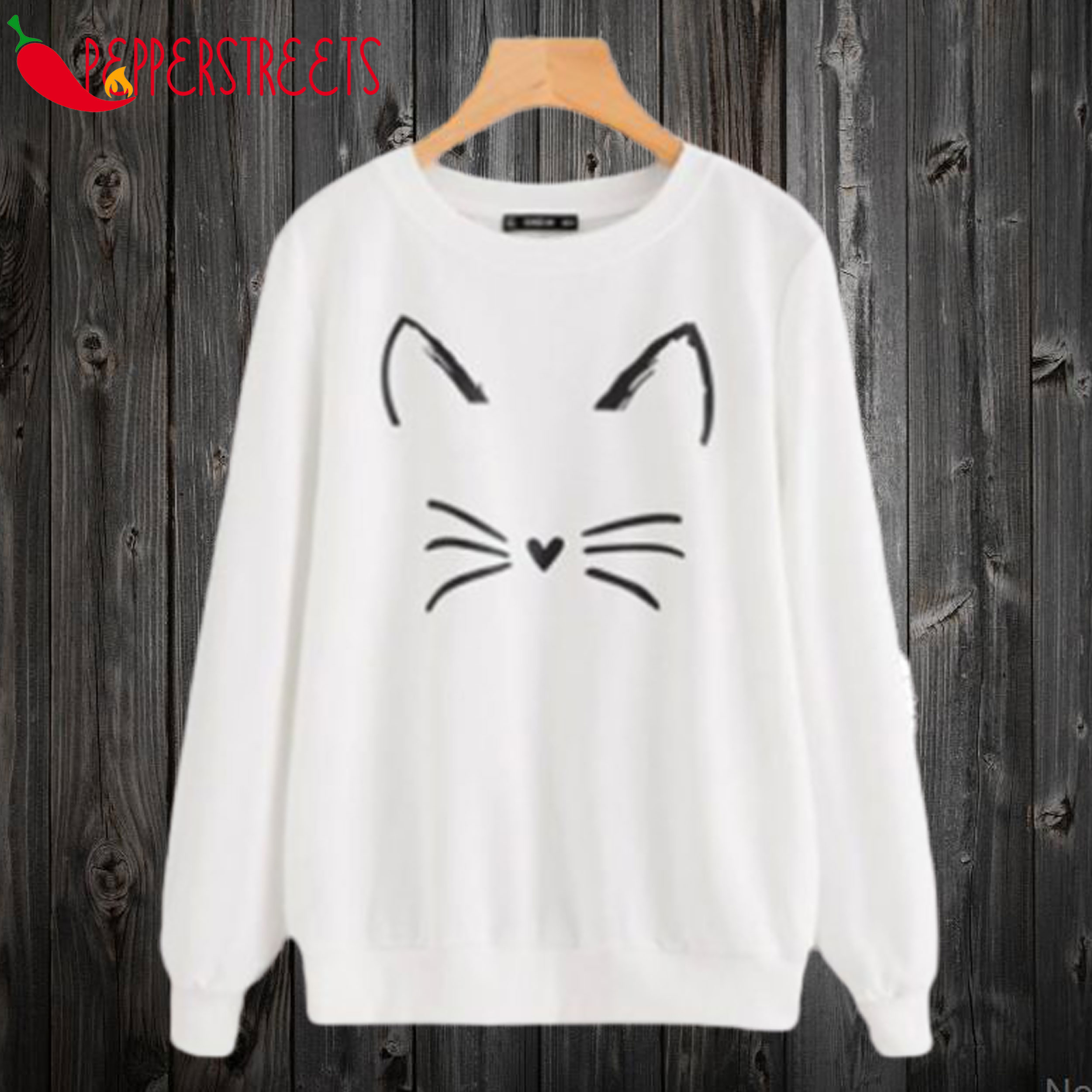 Cute Cat Face Sweatshirt