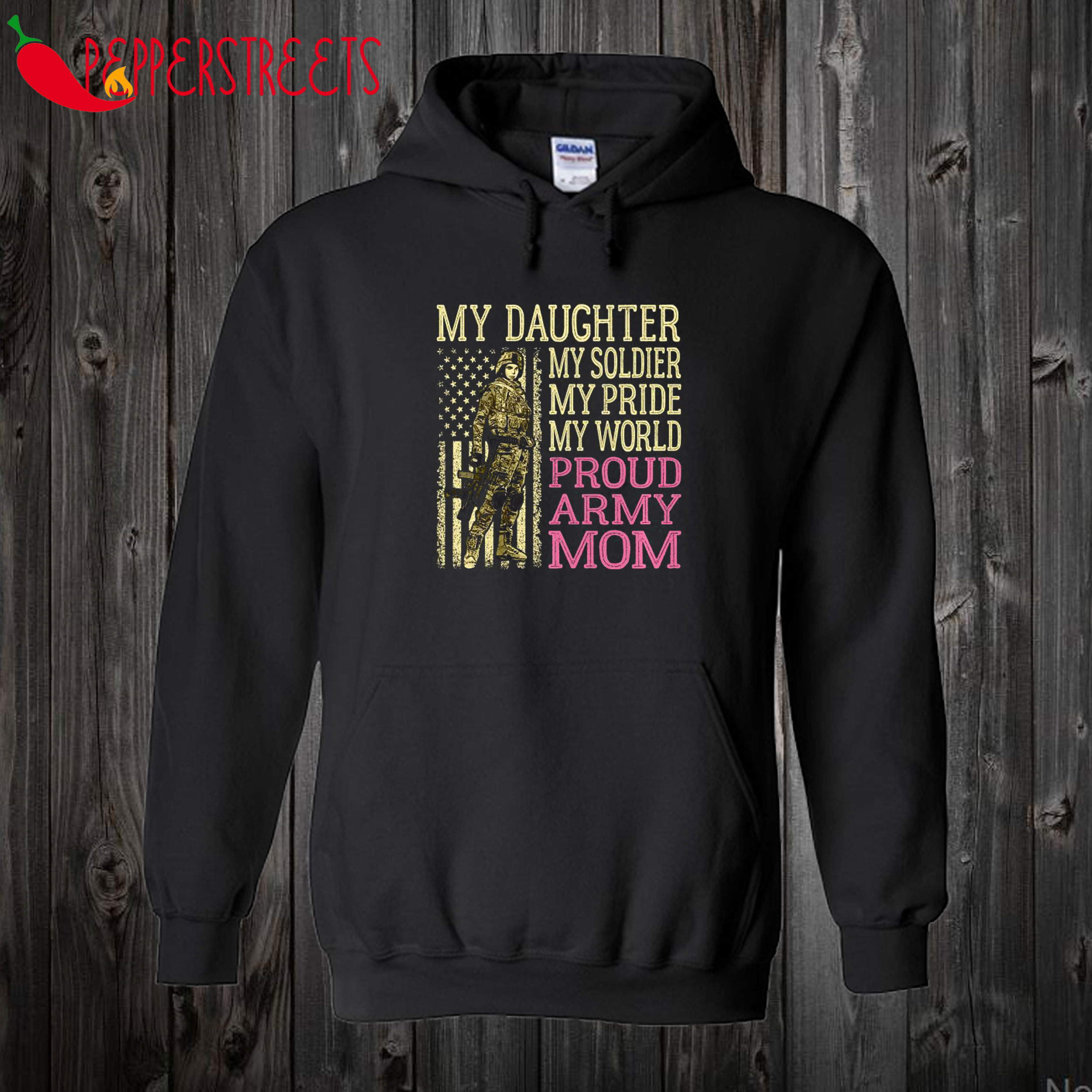 Proud Army Mom Military Mother Pullover Hoodie
