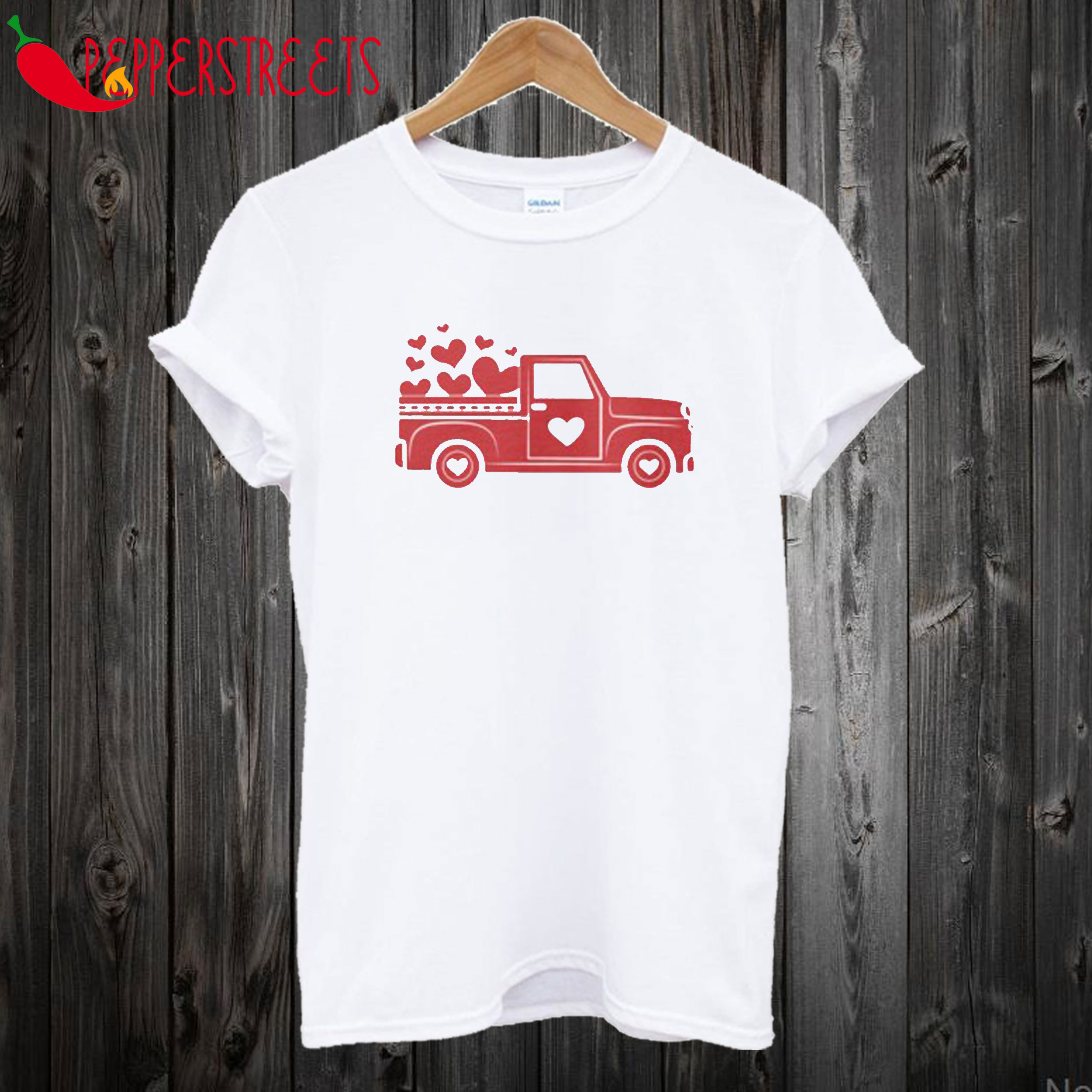 Truck with hearts Classic T-Shirt