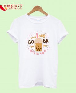 Cute Bear Hug Bubble Milk Tea T-Shirt