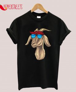 Goat with Sunglasses and Bandana T-Shirt