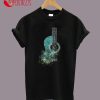 Grunge Watercolor Splatter Guitar T-Shirt