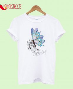 Lusumily Summe Cartoon Sequins Tops Butterfly T-Shirt
