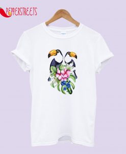 Toucan Bird Flower T-Shirt