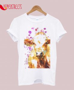 Watercolor Painting Cow T-Shirt