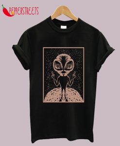 Alien Finger Funny T-Shirt