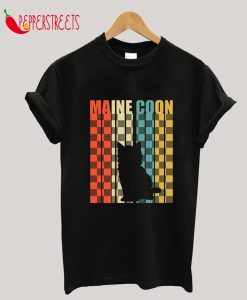 Cute Vintage Retro Maine Coon Baby Kitty Gift T-Shirt