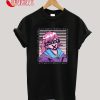 Cool Glitch Anime Girl T-Shirt