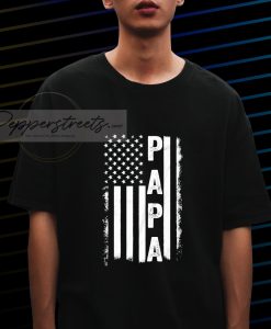 Papa American Flag US T-Shirt