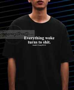 everything woke turns to shit t-shirt