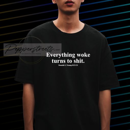 everything woke turns to shit t-shirt