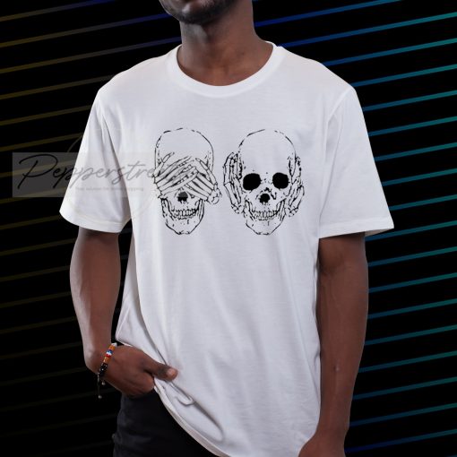 Hear See No Evil Skull T-shirt