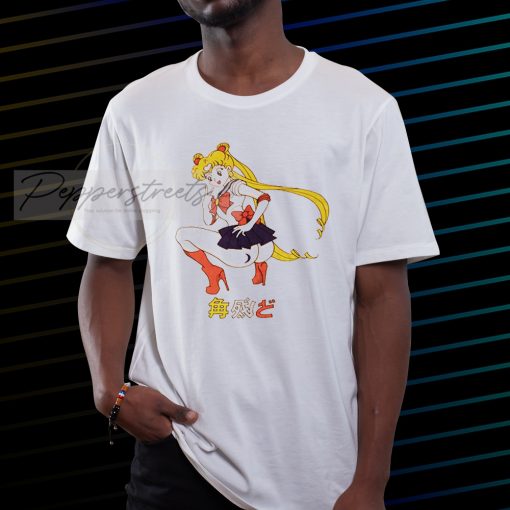 Sailor Moon Peace Sign Graphic T-shirt