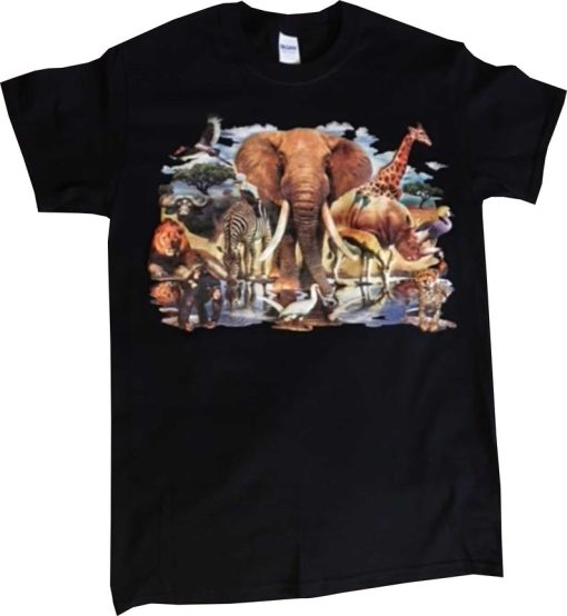 African Animal Oasis T Shirt NF