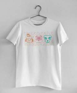 Animal Crossing Isabelle Tom Nook K.K. Slider Japanese Tee Shirt NF