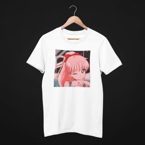 Anime Girl Pink T-Shirt NF