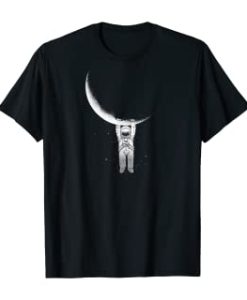 Astronaut Hanging From The Moon T-Shirt NF