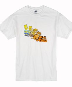 Bart Simpson And Garfield T-Shirt NF