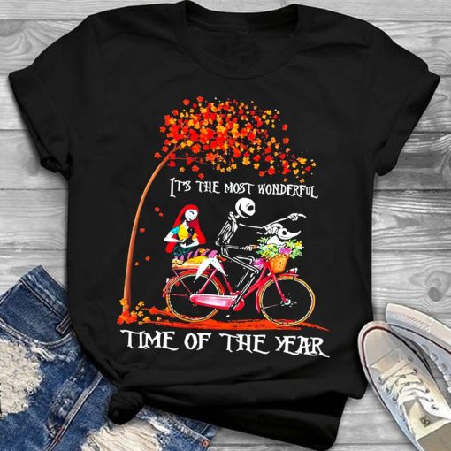 Fall Jack And Sally It’s The Most Wonderful Time Of Year Classic Shirt NF