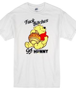 winnie the pooh fuck bitches get hunny T-shirt NF