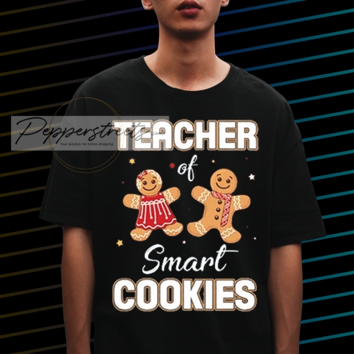 Teacher Of Smart Cookies Christmas T-Shirt NF