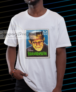 BORIS KARLOFF as FRANKENSTEIN CLASSIC MONSTER STAMPS Tshirt NF