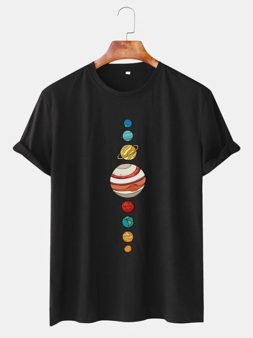 Colorful Planet Printed T-SHIRT THD