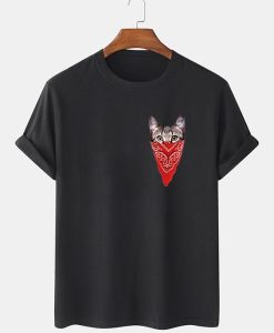 Hidden Cat Short Sleeve Basic T-shirts THD