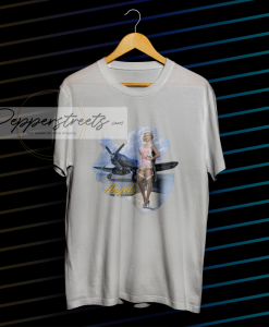 WWII Corsair F4U Flying Angels Blonde Pinup Girl T-Shirt