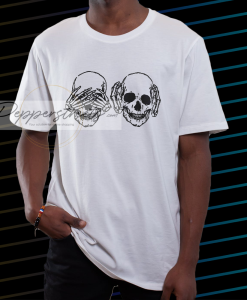 Hear See No Evil Skull T-shirt