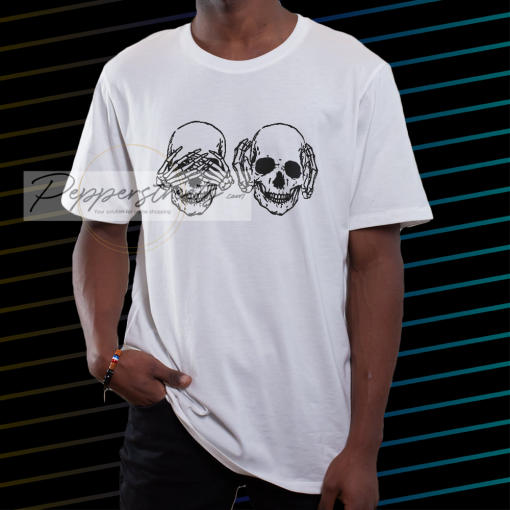 Hear See No Evil Skull T-shirt