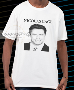 John Travolta Parody Nicolas Cage T-Shirt