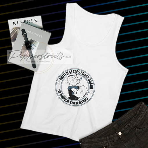 Popeye United States Coast Guard Semper Paratus Tank Top